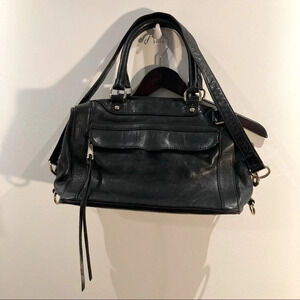 REBECCA MINKOFF  Large Leather Satchel w/ Handles and Strap Fun Lining